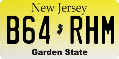 NJ license plate B64RHM