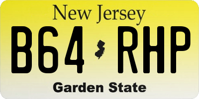 NJ license plate B64RHP