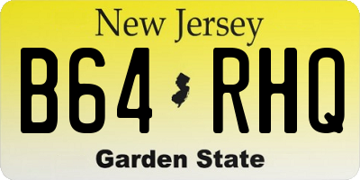 NJ license plate B64RHQ