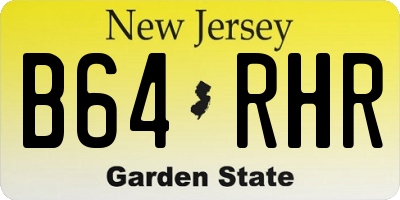 NJ license plate B64RHR