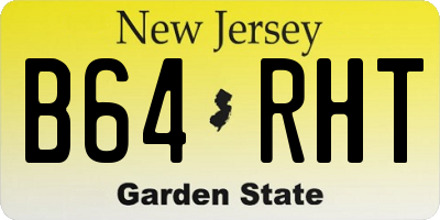NJ license plate B64RHT