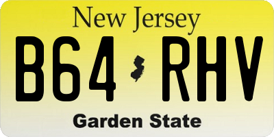 NJ license plate B64RHV