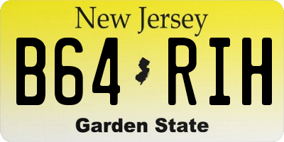 NJ license plate B64RIH