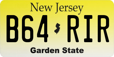 NJ license plate B64RIR