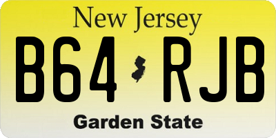 NJ license plate B64RJB