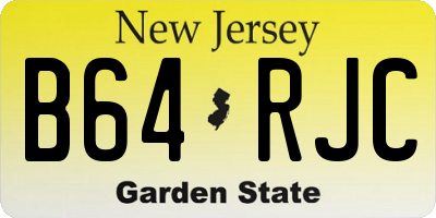NJ license plate B64RJC