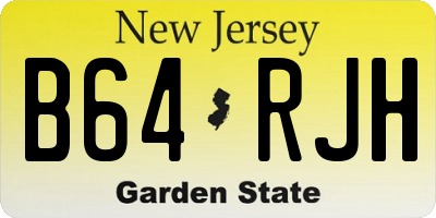 NJ license plate B64RJH