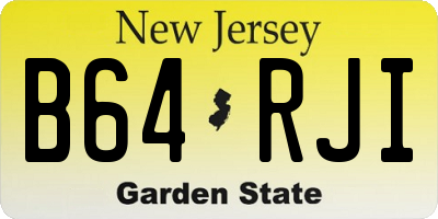 NJ license plate B64RJI