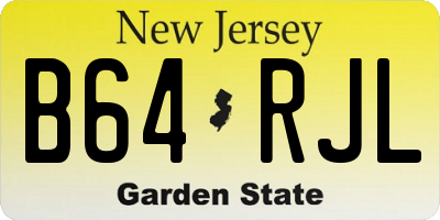 NJ license plate B64RJL