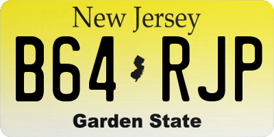 NJ license plate B64RJP