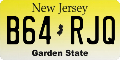 NJ license plate B64RJQ