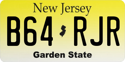 NJ license plate B64RJR