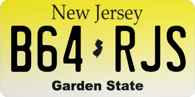 NJ license plate B64RJS