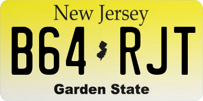 NJ license plate B64RJT