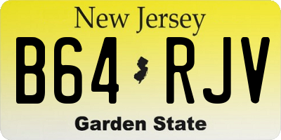 NJ license plate B64RJV