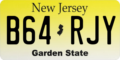 NJ license plate B64RJY
