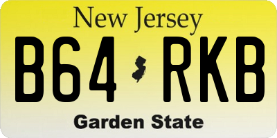 NJ license plate B64RKB