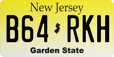 NJ license plate B64RKH
