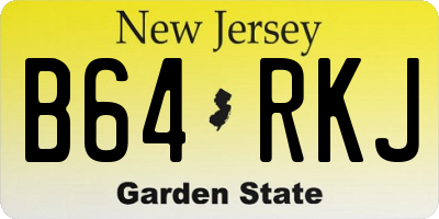 NJ license plate B64RKJ