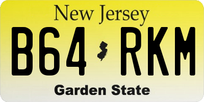 NJ license plate B64RKM