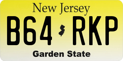 NJ license plate B64RKP