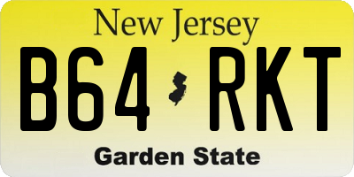 NJ license plate B64RKT