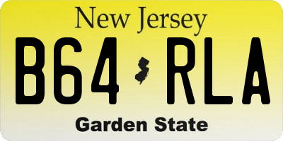 NJ license plate B64RLA