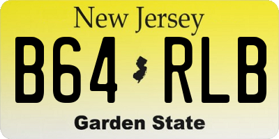 NJ license plate B64RLB