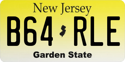 NJ license plate B64RLE