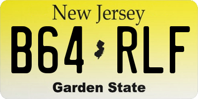 NJ license plate B64RLF