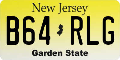 NJ license plate B64RLG