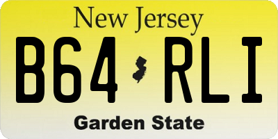 NJ license plate B64RLI