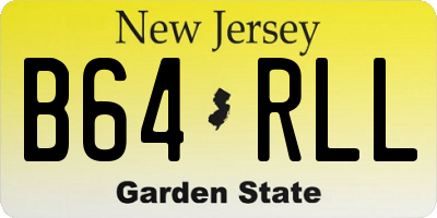 NJ license plate B64RLL