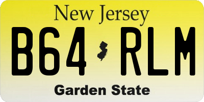 NJ license plate B64RLM