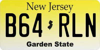 NJ license plate B64RLN
