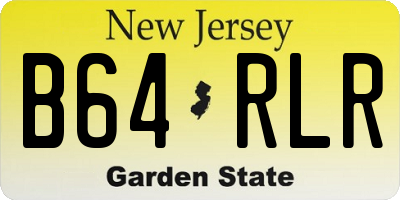 NJ license plate B64RLR