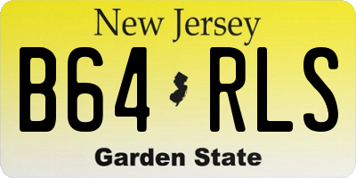 NJ license plate B64RLS