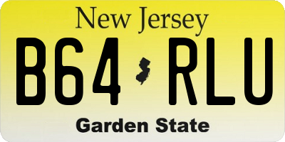 NJ license plate B64RLU