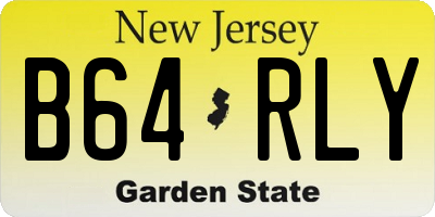 NJ license plate B64RLY