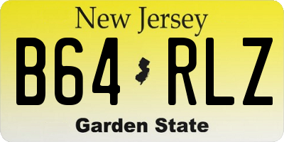 NJ license plate B64RLZ