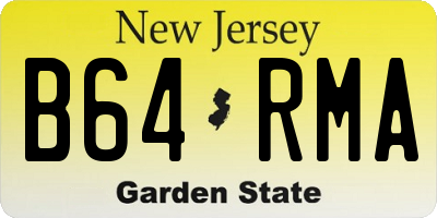 NJ license plate B64RMA