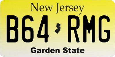 NJ license plate B64RMG