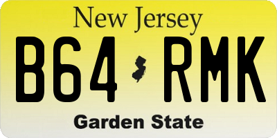 NJ license plate B64RMK