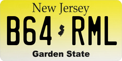 NJ license plate B64RML