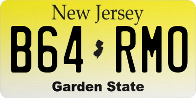 NJ license plate B64RMO