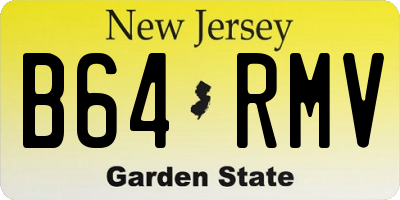 NJ license plate B64RMV