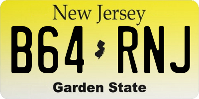 NJ license plate B64RNJ