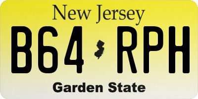 NJ license plate B64RPH