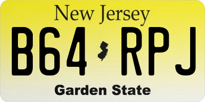 NJ license plate B64RPJ
