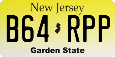 NJ license plate B64RPP